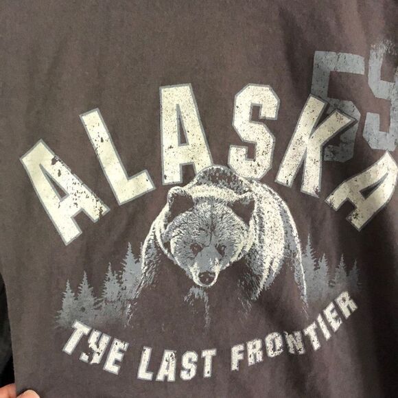 Camp David Alaska, the last frontier Gray grizzly Bear Long sleeve T-shirt, size - Picture 3 of 3